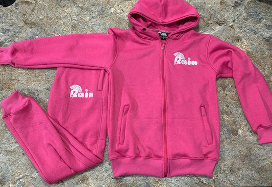 Rain Original Logo Sweatsuit Top and Bottom Sweatsuit